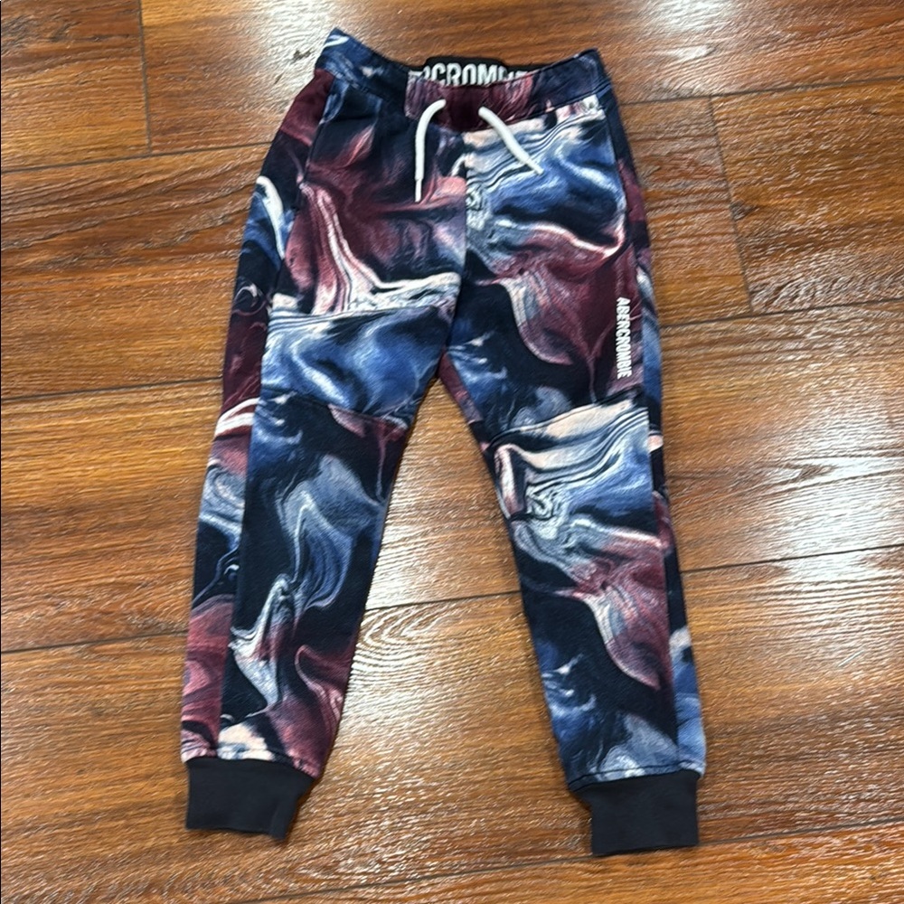 Abercrombie & Fitch Red and Blue Jogger Sweatpants